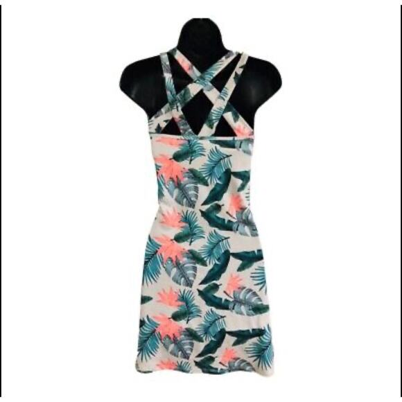 Kyodan Tropical Palm Print Cross Back Tennis Golf  Activewear Dress Sz Sm NWT - Picture 2 of 7